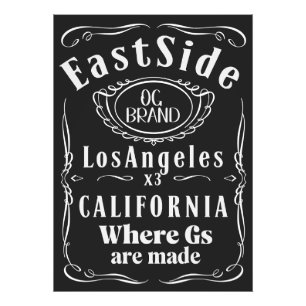 Oostkant Los Angeles Poster muurkunst