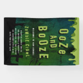 Ooze en drank Halloween Zombie Crawl Welkom Spandoek (Horizontaal)