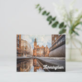Oozells Square, Birmingham, England Briefkaart (Staand voorkant)