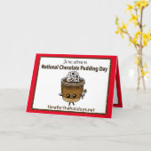 Op 26 juni is het Nationale Chocolade Pudding Dag Kaart (Gele Bloem)