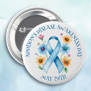 Op 29 mei is het Addison’s Disease Awareness Day Ronde Button 5,7 Cm