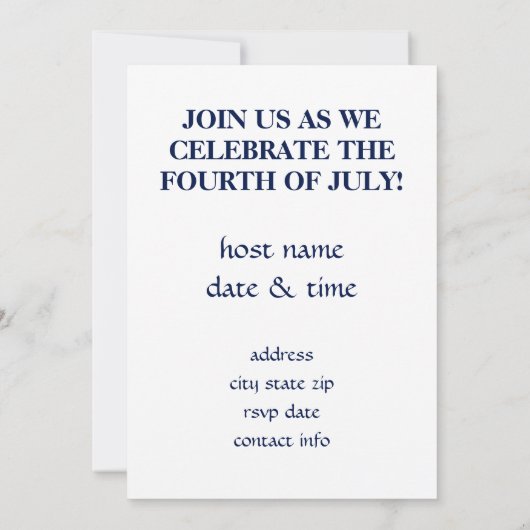 op 4 juli 2007 Uitnodigingen tot feestdag - Patri (Achterkant)