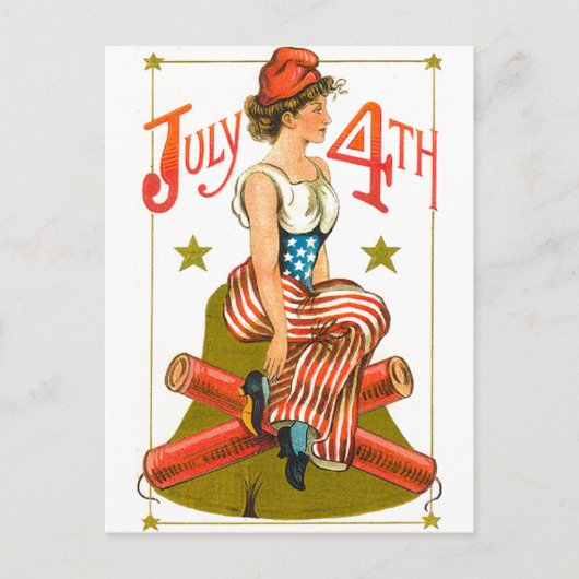 op 4 juli briefkaart (Voorkant)