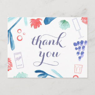 Op 4 juli dank je briefkaart, sterren en strepen briefkaart