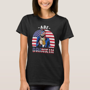 op 4 juli dineren als Lincoln Abraham Abe Ameri T-shirt