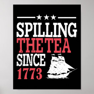 Op 4 juli morste de thee sinds 1773 poster