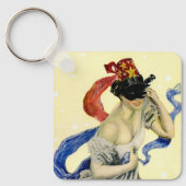 op 4 juli Patriotic Masquerade Party Sleutelhanger (Voorkant)