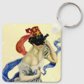 op 4 juli Patriotic Masquerade Party Sleutelhanger (Achterkant)