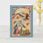 op 4 juli vuurwerk met oom Sam Kaart (Gele Bloem)