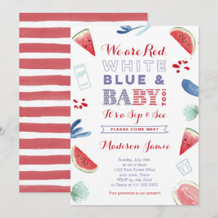 Op 4 juli zien we Kaarten uitnodigen, Red White Bl