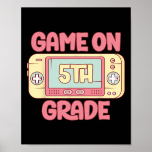 Op 5e klas Cool Videogame Terug naar School Kinder Poster