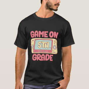 Op 5e klas Cool Videogame Terug naar School Kinder T-shirt