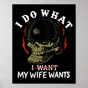 (op achterkant) Ik doe wat mijn vrouw wil Grappige Poster