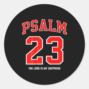(op achterkant) Psalm 23 De Heer Is Mijn Herder Ronde Sticker