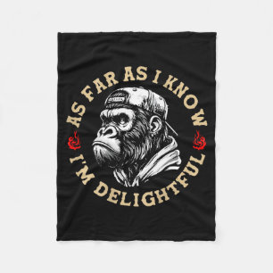 (op achterkant) Retro Voor zover ik weet ben ik ve Fleece Deken