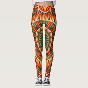 op Afrika geïnspireerde geometrische Leggings