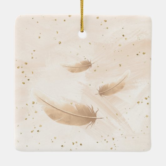 Op Angel's Wings Photo Square Ornament (Achterkant)