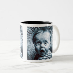 Op Art Baby Two-Tone Mok, 11 oz Tweekleurige Koffiemok
