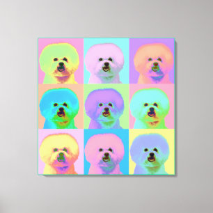 Op Art — Bichon Frise Canvas Afdruk