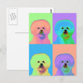 Op Art - Bichon Frise - Cody Briefkaart (Voorkant / Achterkant)