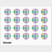 Op Art - Bichon Frise - Cody Ronde Sticker (Vel)