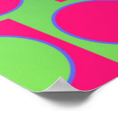 Op Art Big Circles Alternative Pattern Magenta Poster (Hoek)