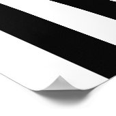 Op Art Black en White Twisted Stripes Poster (Hoek)