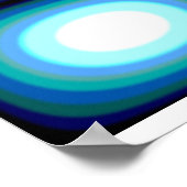 Op Art Blue Blobs Poster (Hoek)