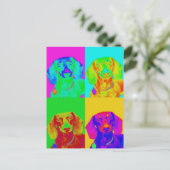 Op Art Dachshund Briefkaart (Staand voorkant)