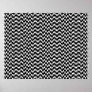 Op Art Horizontal Waves Black en White 01 Poster
