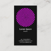 Op Art — Magenta en Black Visitekaartje (Achterkant)