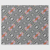 Op-Art Prix Madhi Black en White Cadeaupapier (Vlak)