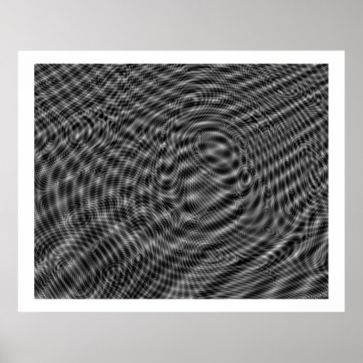 Op Art Random Moire Waves 01 Poster (Voorkant)