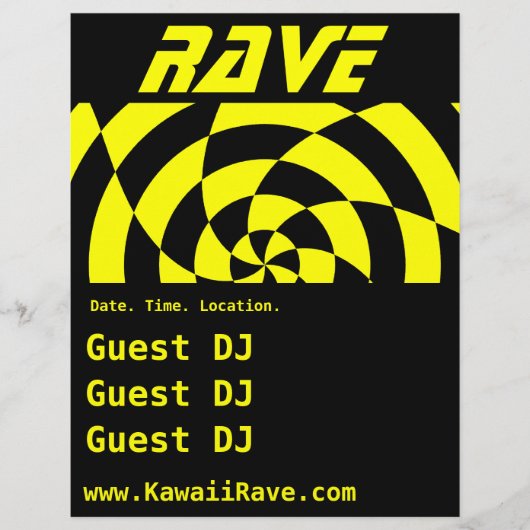 Op Art Rave Custom Flyer (Voorkant)