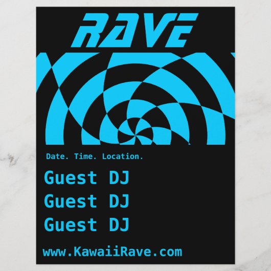 Op Art Rave Custom Flyer (Voorkant)