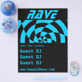Op Art Rave Custom Flyer (Enkel)