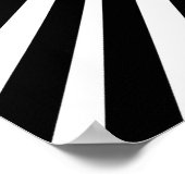 Op Art Sunburst - Poster Abstrait noir et blanc (Coin)