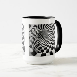 Op Art Tunnel Combo Mok, 15 oz Mok
