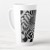 Op Art Tunnel Latte Mok (Linkerhoek)