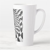 Op Art Tunnel Latte Mok (Rechts)