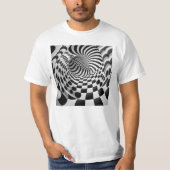 Op Art Tunnel Mannen Value T-Shirt (Voorkant)
