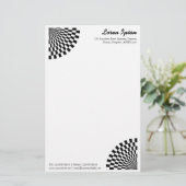 Op Art ventilator Briefpapier (Staand voorkant)