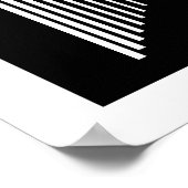 Op Art Vertical Bars White op Black Progressive 01 Poster (Hoek)
