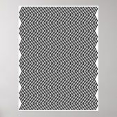 Op Art Vertical Zig Zag Twee Poster (Voorkant)
