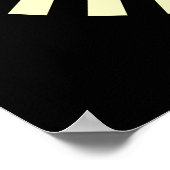 Op Art Wheel - Cream en Black Poster (Hoek)