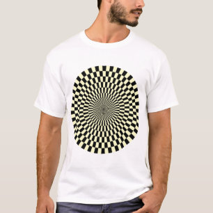 Op Art Wiel - Crème en Zwart T-shirt