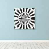 Op art zonsopgang canvas afdruk (Insitu (Houten vloer))