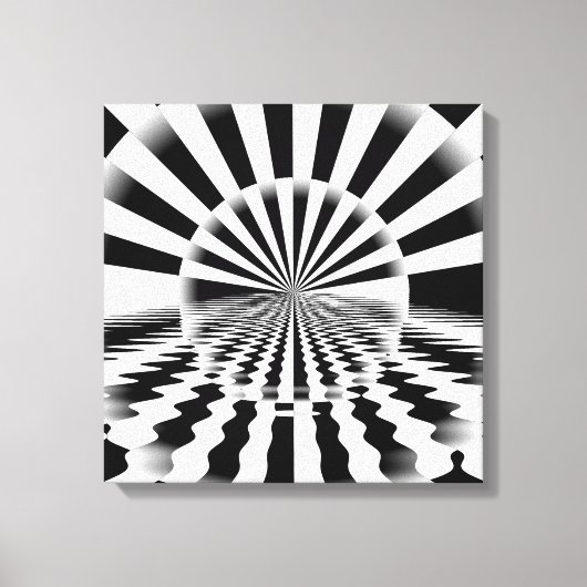 Op art zonsopgang canvas afdruk (Voorkant)