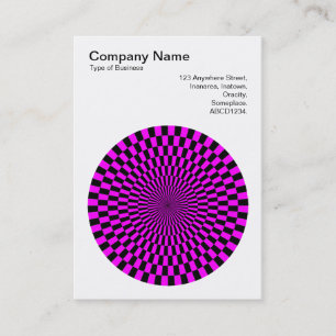 Op Art — zwart en magenta Visitekaartje