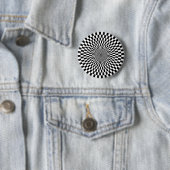 Op Art — zwart en wit Ronde Button 5,7 Cm (In situ)